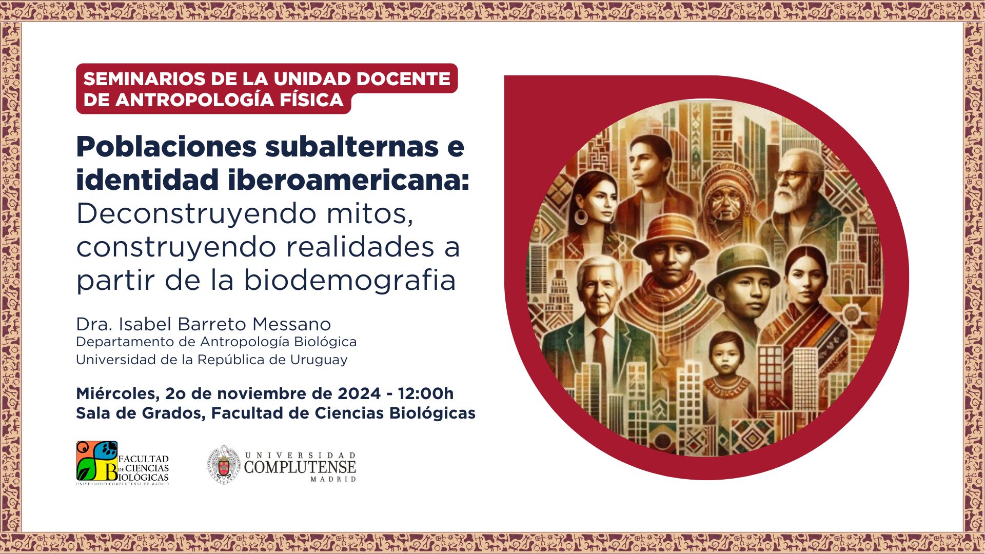 Seminarios de la UD Antropología: «Poblaciones subalternas e identidad iberoamericana». 20 de noviembre.